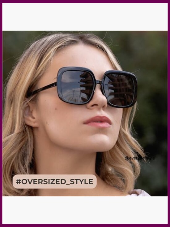Metal Frame Polarized Sunglasses, Oversized Retro Aviator Style main image 4